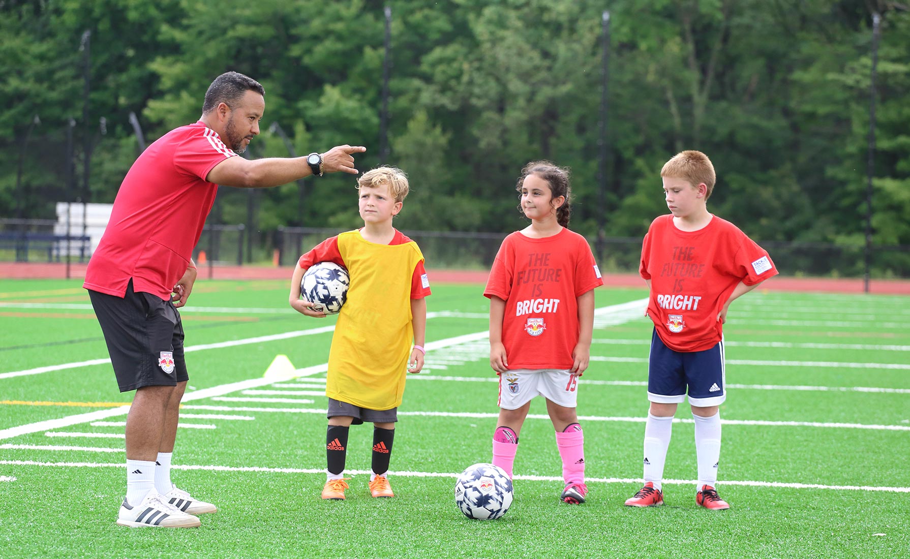Red Bull Soccer Camp instruction at Pingry Big Blue Summer
